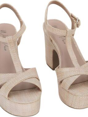 Wild Pair Women's Jillien Platform Sandal Natural 6M